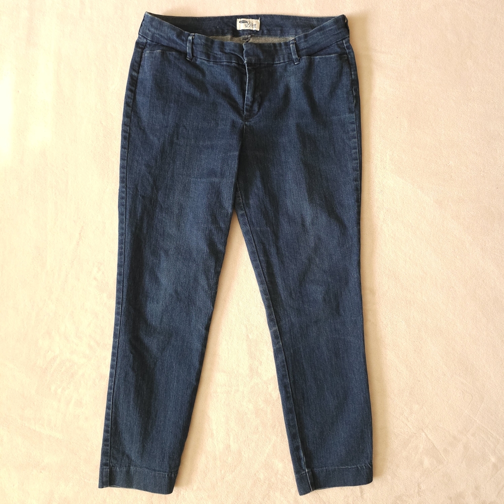 Old Navy Blue Denim Daisy Medium Wash The Diva Stretch Ankle Jeans